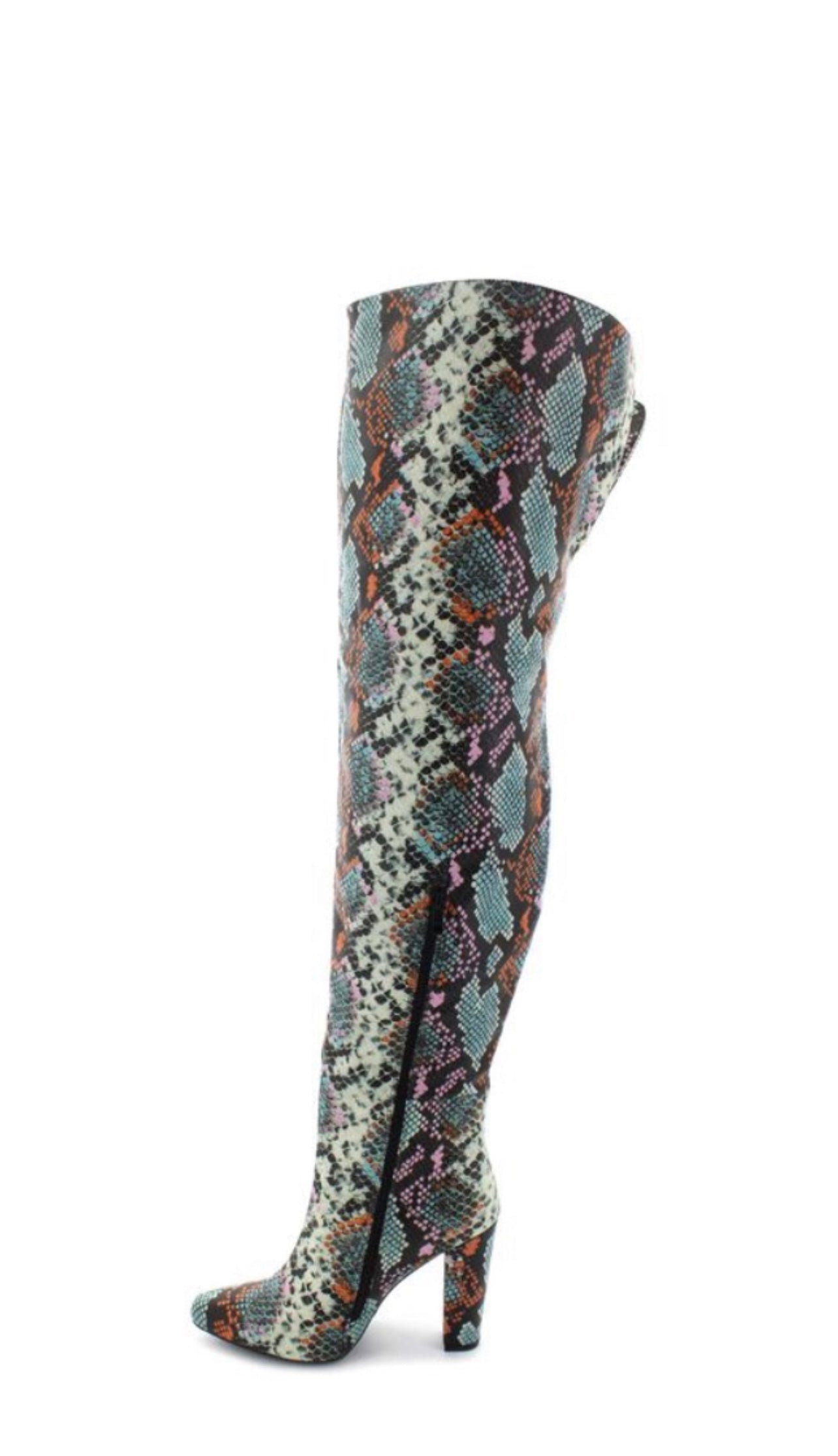 Snake Skin Knee High Boot