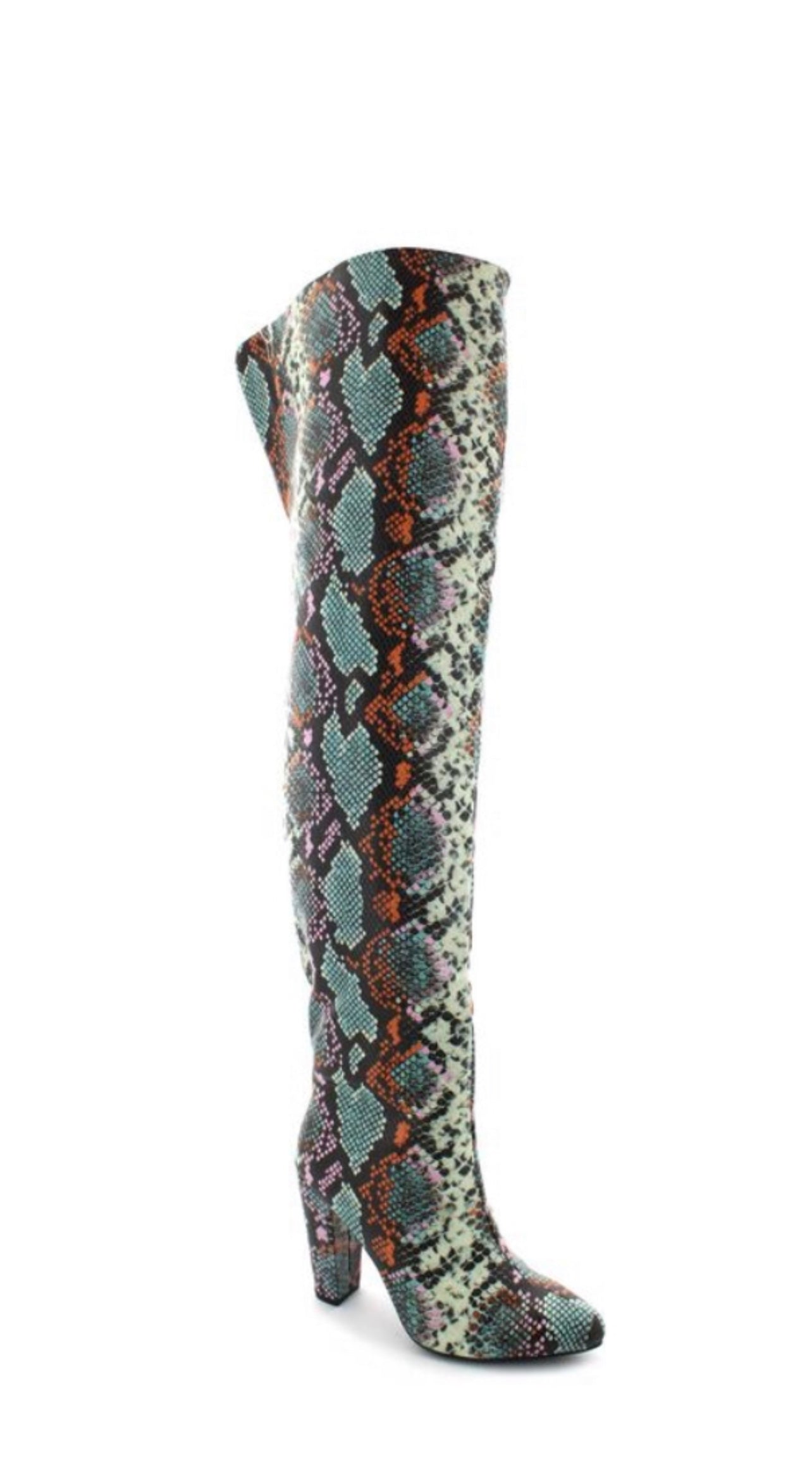 Snake Skin Knee High Boot