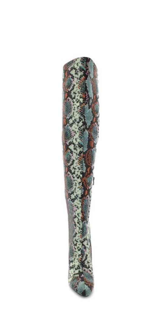 Snake Skin Knee High Boot