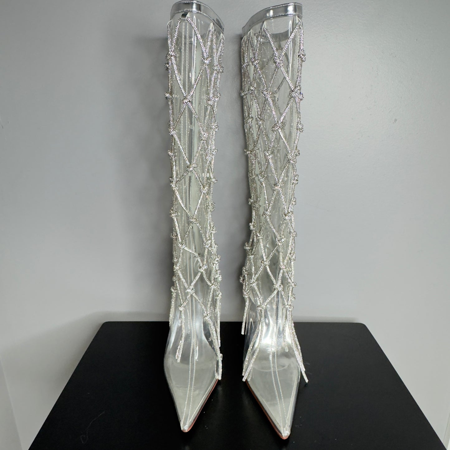 Clear & Silver Web Boot